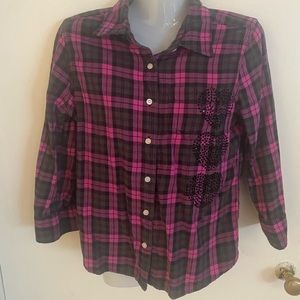 Pink brand button down shirt